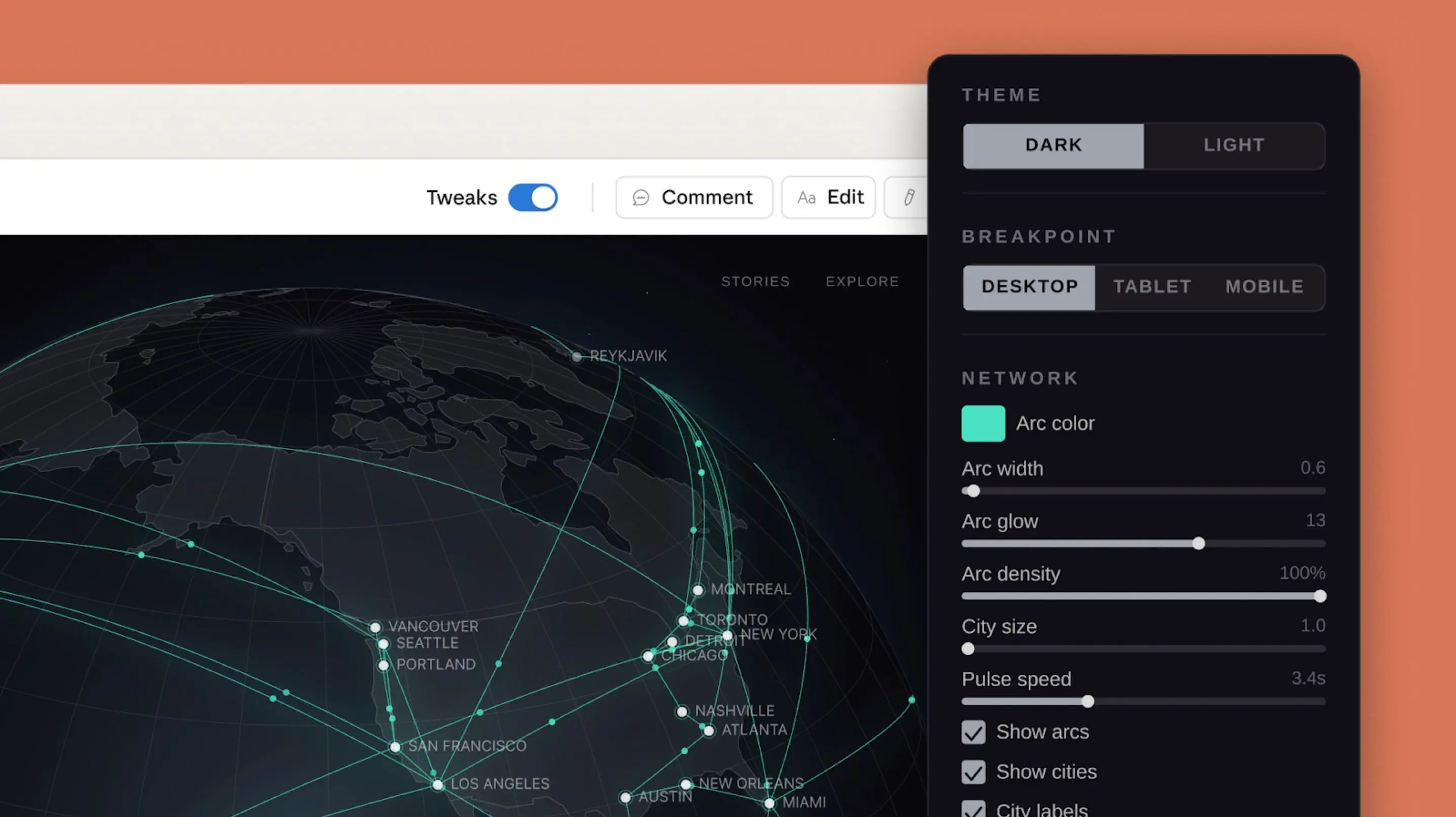 Exemple d'interface Claude Design
