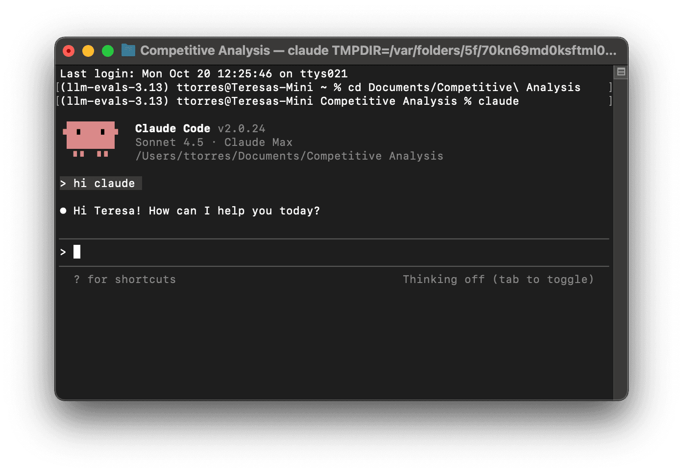 Terminal macOS affichant la commande d'installation Claude Code réussie avec le message de confirmation et la version installée, suivi de la commande claude --version montrant la version stable 2026